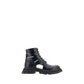 Alexander McQueen Black Calf Leather Bos Taurus Lace-Up Boots