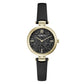 Furla Black Leather Dress Watch