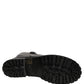Dolce & Gabbana Black Leather Buckle Detail Mid Calf Boots Shoes