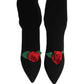 Dolce & Gabbana Black Stiletto Heels Mid Calf Boots Shoes