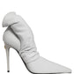 Dolce & Gabbana Gray Stretch Socks Heels Ankle Boots Shoes