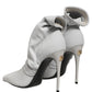 Dolce & Gabbana Gray Stretch Socks Heels Ankle Boots Shoes