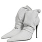 Dolce & Gabbana Gray Stretch Socks Heels Ankle Boots Shoes