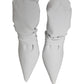 Dolce & Gabbana Gray Stretch Socks Heels Ankle Boots Shoes