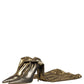 Dolce & Gabbana Gold Nylon Socks Knee High Boots Pumps Shoes