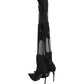 Dolce & Gabbana Black Over The Knee Sock Pumps Boots Shoes