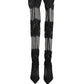 Dolce & Gabbana Black Over The Knee Sock Pumps Boots Shoes