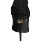 Dolce & Gabbana Black Over The Knee Sock Pumps Boots Shoes