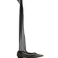 Dolce & Gabbana Black Over The Knee Tulle Flats Boots Shoes