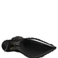 Dolce & Gabbana Black Embellished Mesh Ankle Boots Shoes