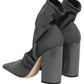 Dolce & Gabbana Gray Stretch Socks Heels Ankle Boots Shoes