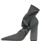 Dolce & Gabbana Gray Stretch Socks Heels Ankle Boots Shoes