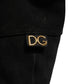 Dolce & Gabbana Suede Leather Knee High Boots Black