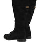 Dolce & Gabbana Suede Leather Knee High Boots Black