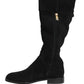 Dolce & Gabbana Suede Leather Knee High Boots Black