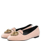Dolce & Gabbana Pink Velvet Devotion Loafers Flats Shoes