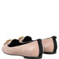 Dolce & Gabbana Pink Velvet Devotion Loafers Flats Shoes