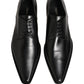 Dolce & Gabbana Black Leather Lace Up Derby Dress Shoes
