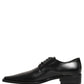 Dolce & Gabbana Black Leather Lace Up Derby Dress Shoes