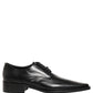Dolce & Gabbana Black Leather Lace Up Derby Dress Shoes
