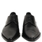 Dolce & Gabbana Black Leather Lace Up Derby Dress Shoes