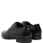 Dolce & Gabbana Black Leather Lace Up Derby Dress Shoes