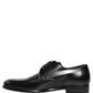 Dolce & Gabbana Black Leather Lace Up Derby Dress Shoes