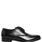 Dolce & Gabbana Black Leather Lace Up Derby Dress Shoes