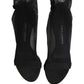Dolce & Gabbana Black Nylon Mesh Sock Style Boots Shoes