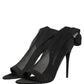 Dolce & Gabbana Black Nylon Mesh Sock Style Boots Shoes