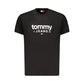Tommy Hilfiger Black Cotton Mens T-Shirt