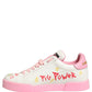 Dolce & Gabbana White Pink Portofino Royal Pig Sneakers Shoes