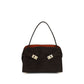 Ferragamo Brown Calf Leather Bos Taurus Shoulder Bag