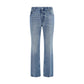 Miu Miu Blue Cotton Relaxed Fit Jeans