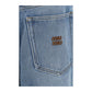 Miu Miu Blue Cotton Relaxed Fit Jeans