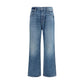 7FOR Blue Cotton Relaxed Fit Jeans