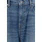 7FOR Blue Cotton Relaxed Fit Jeans
