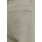 7FOR Beige Cotton Straight-Leg Jeans