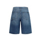 7FOR Blue Cotton Bermuda Shorts