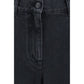 The Row Black Cotton Straight-Leg Jeans