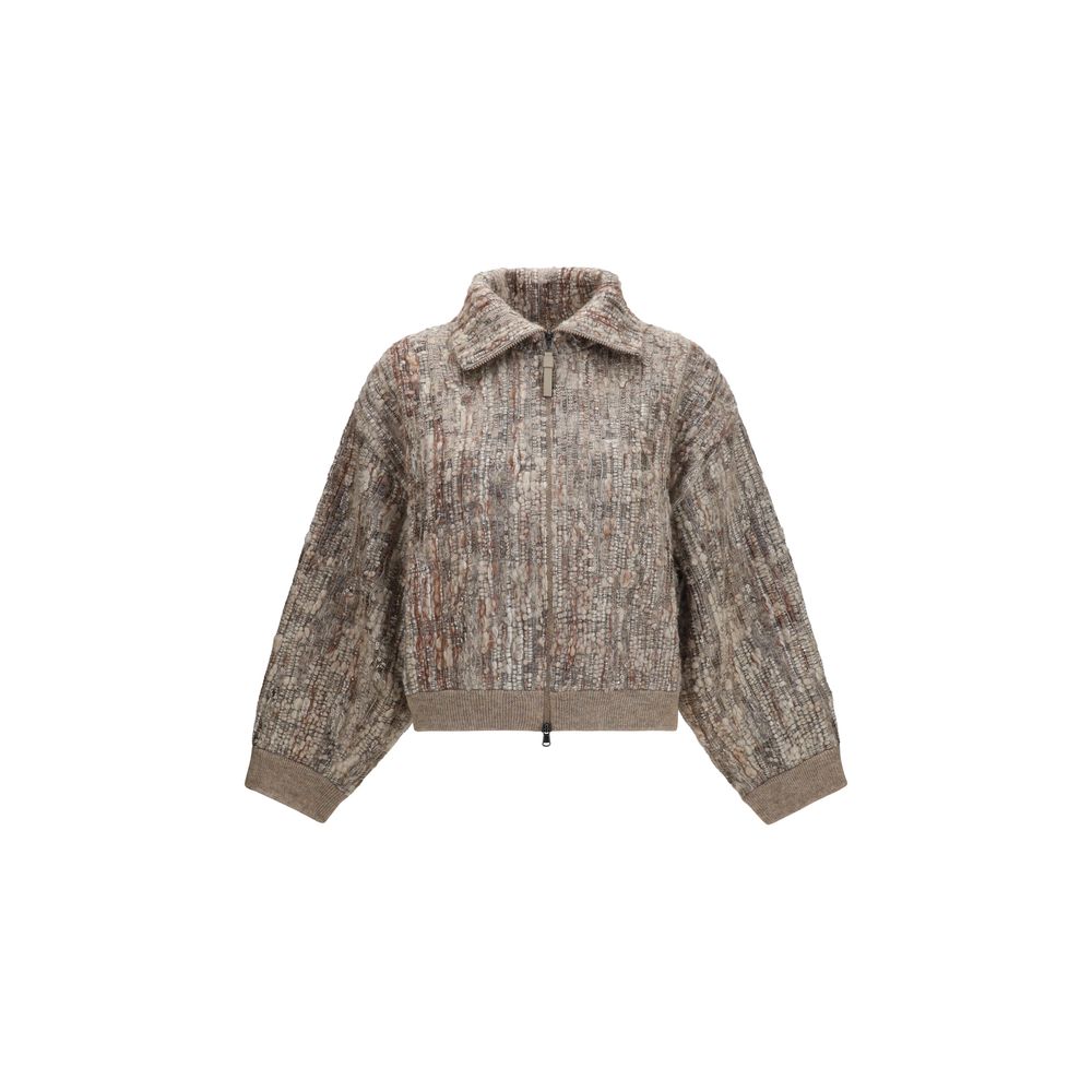 Brunello Cucinelli Beige Mohair Cardigan