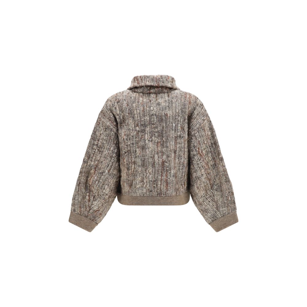 Brunello Cucinelli Beige Mohair Cardigan