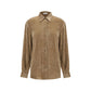 Brunello Cucinelli Beige Viscose Dress Shirt