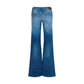 Gucci Blue Cotton Flared Jeans