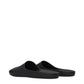 The Row Black Cotton Slippers