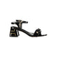 Laura Biagiotti Black Polyurethane Women's Sandal