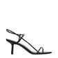 The Row Black Leather Stiletto Heel Sandals