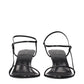 The Row Black Leather Stiletto Heel Sandals