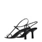 The Row Black Leather Stiletto Heel Sandals
