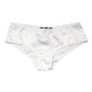 Dolce & Gabbana White Silk Stretch Mid Waist Brief Panty Underwear